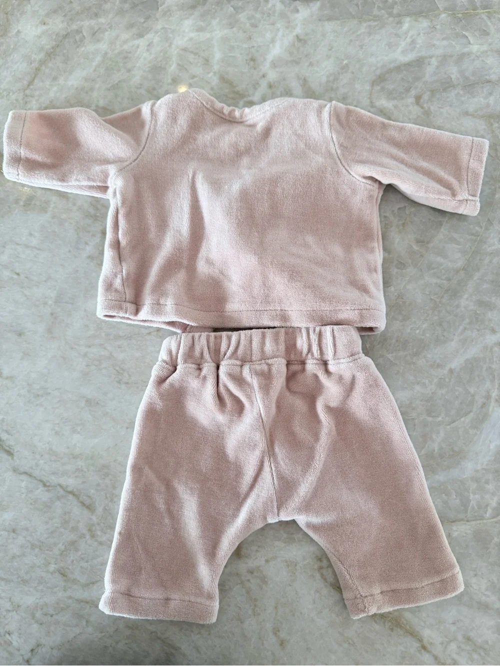 2-piece Velour Set - Blush Pink - Premie